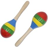 Cheerock 2-Pack Wooden Maracas Set for Rhythm and Latin Percussion | hand percussion shaker pair, salsa and rumba , classroom party play, beginner rhythm tool, band and ensemble compatible