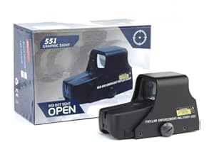 SYEYYDS 551 Tactical Red Green Dot Holographic Sight Scope Outdoors Sports Collimator Optics Reflex Sight for Accessories Fit 20mm Rail Mount