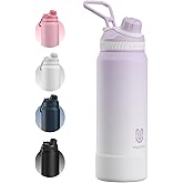 Magcheer 32oz Insulated Water Bottle| Double-Wall Vacuum Stainless Steel, Wide Mouth Design, Leak-Proof Reusable Bottle for Gym, Sports & Daily Hydration - Purple