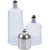Luxshiny 3pcs Airbrush Replacement Pot Dispenser Clear Container Carafe Nail Airbrush Bottle Paint Bottles Clear Bottles Portion Bottle Professional Paint Cup