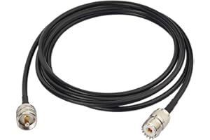 Bingfu UHF PL259 Male to SO239 Female RG58 Antenna Extension Coax Jumper Cable 3m 10 feet for Vehicle Truck CB Radio Ham Radi