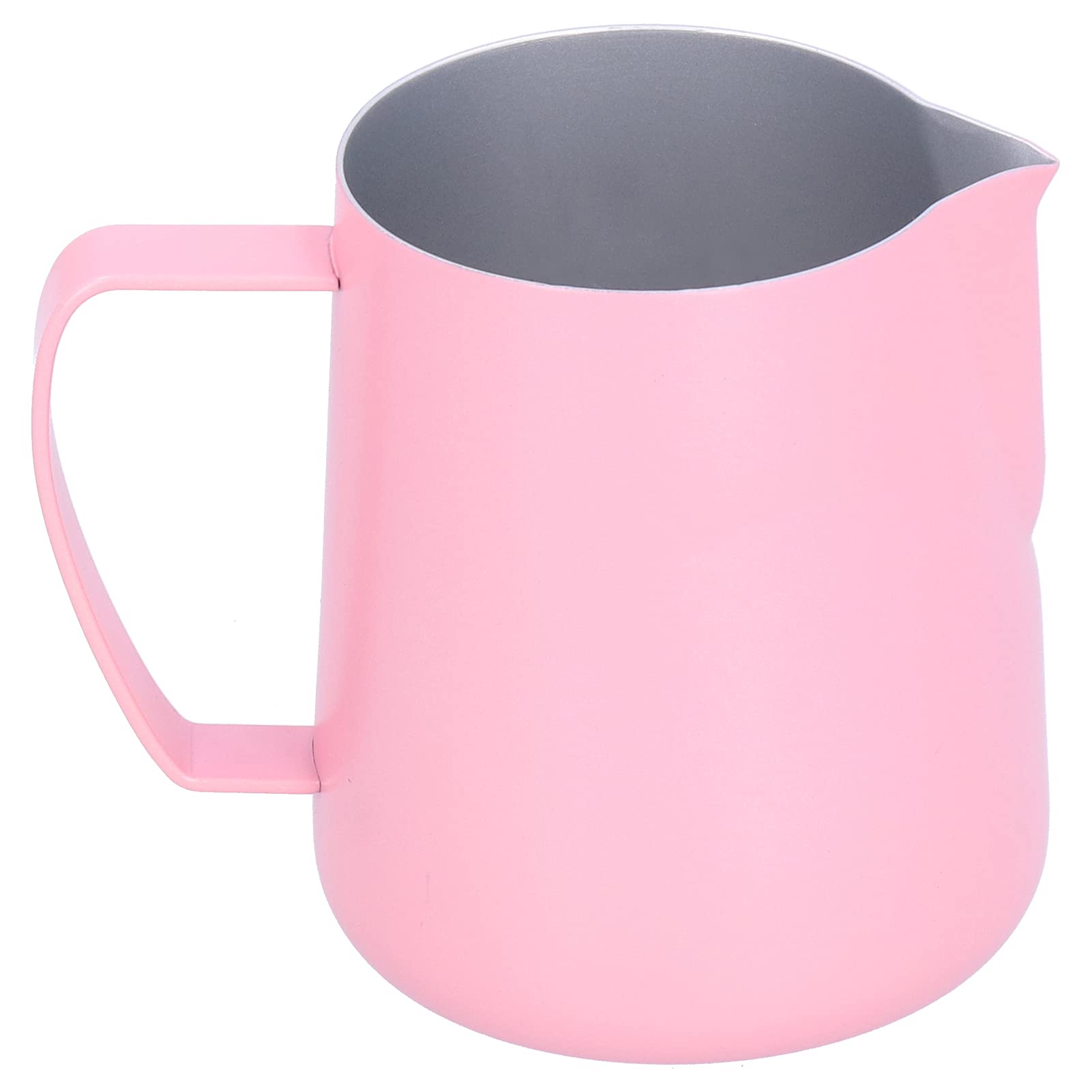 400 ML Pink Fancy Coffee Pitcher, Stainless Steel Coffee Frothing Pitcher with Eagle Beak Spout for Coffee Pattern Making, Coffee Frothing Cup for Home, Cafes, Hotels