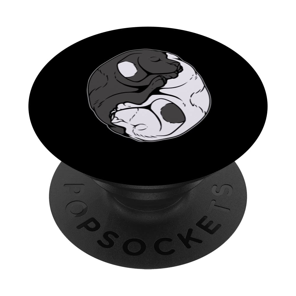 Yin And Yang Dog Cute Sleepy PopSockets Swappable PopGrip