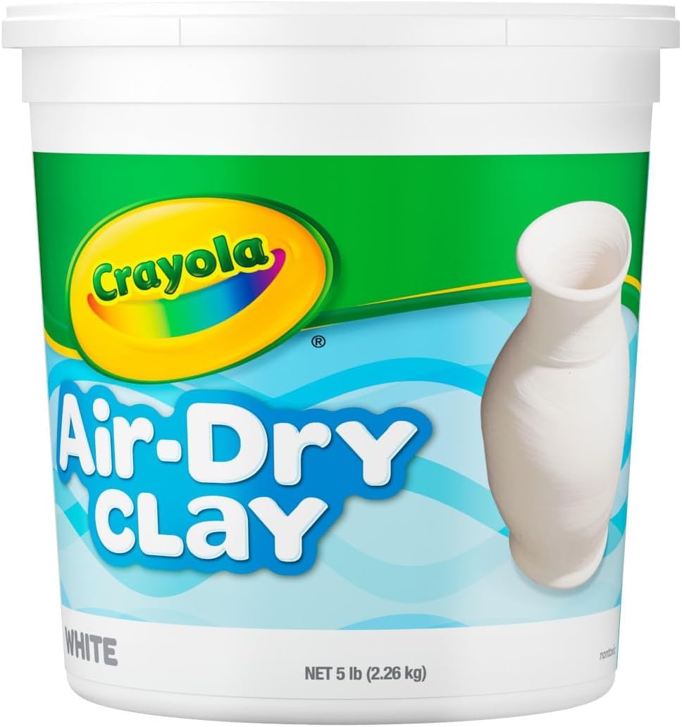 Crayola Air Dry Clay (5lbs), Teacher Supplies, Natural White Modeling Clay for Kids, Sculpting Material, Bulk Craft Supplies for Art Classrooms