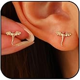 Dragon Earrings for Women Silver Dragon Stud Earrings Cute and Small Animal Stud Jewelry