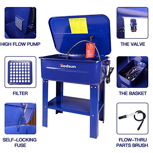 Red Sun Parts Washer 20 Gallon Electric Solvent Pump Portable