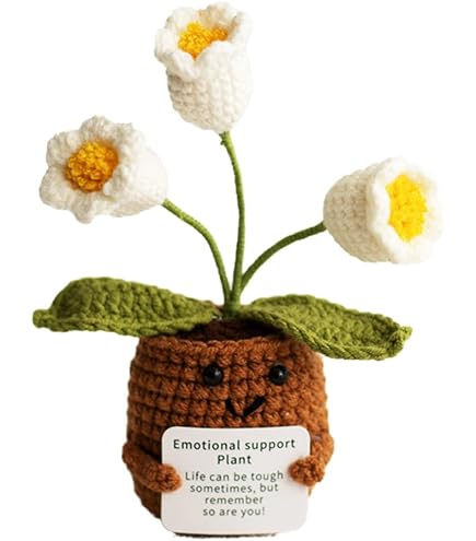 Pomme Positive Tricotée Main - Mini Poupée Au Crochet Avec Carte, Cadeau Réconfortant Pour Enseignante, Amie