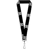 Buckle-Down Honda Lanyard, Honda Logo, Red White, Black White, Elastic