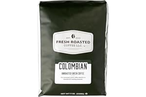 Fresh Roasted Coffee, Unroasted Colombian, Kosher, 5 Pound