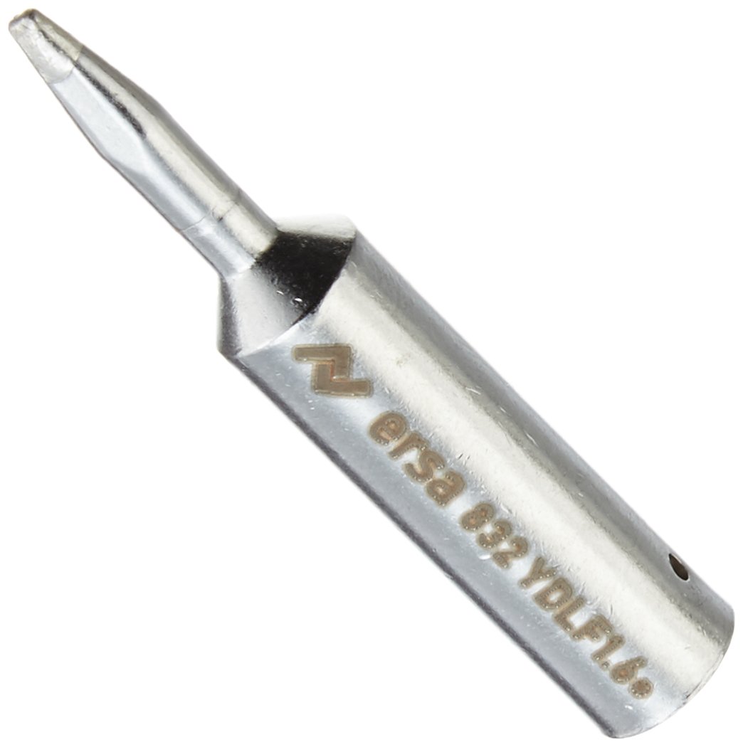 Ersadur 0832YDLF Long-Life Straight Soldering Tip 1.6 mm Chisel-Shaped