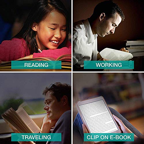Unique Rechargeable Bookmark Book Light 3000K Warm 6 LED, Clip on