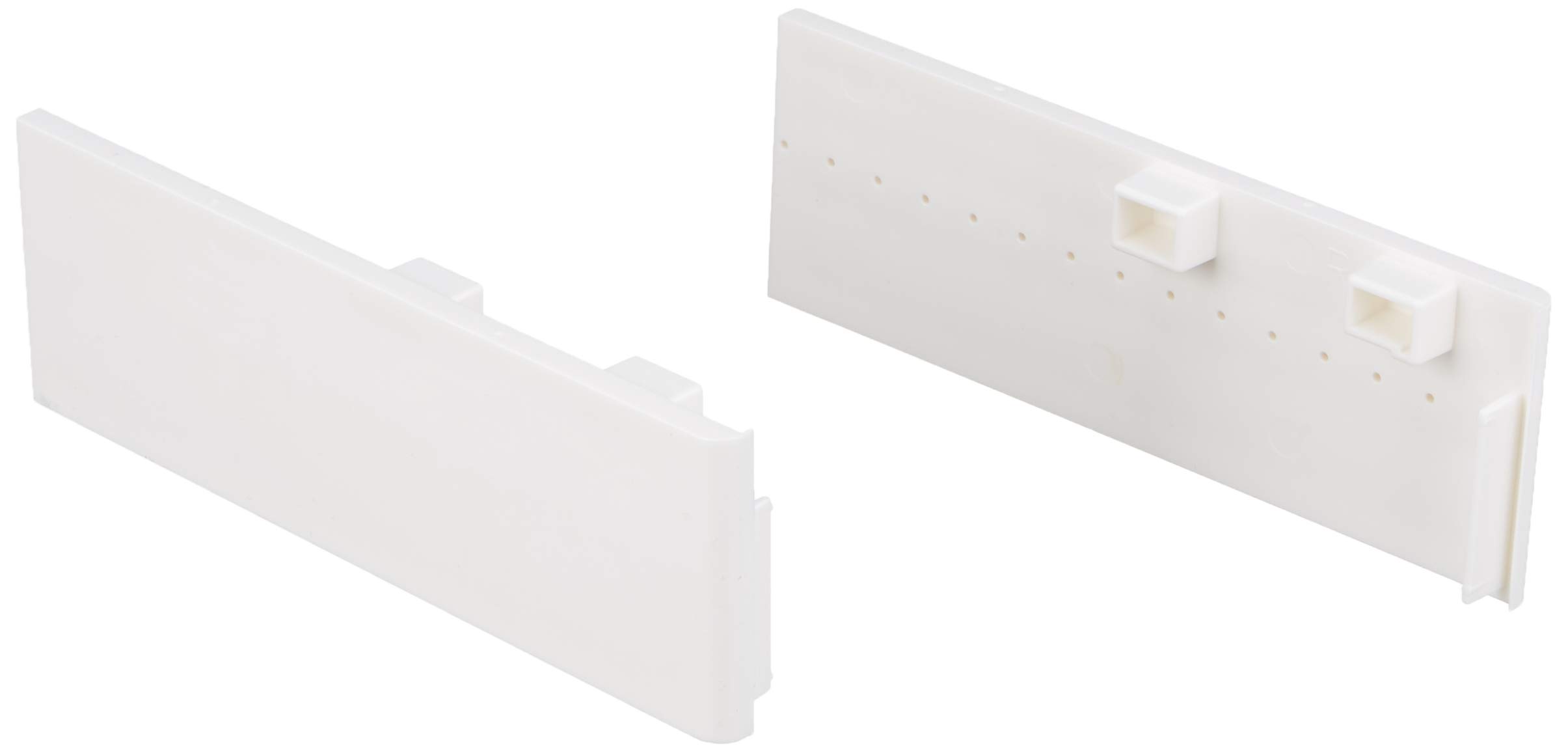 Gardinia P2U White Plastic Side Covers for Plastic Curtain Track and Curtain Track 2 Pack