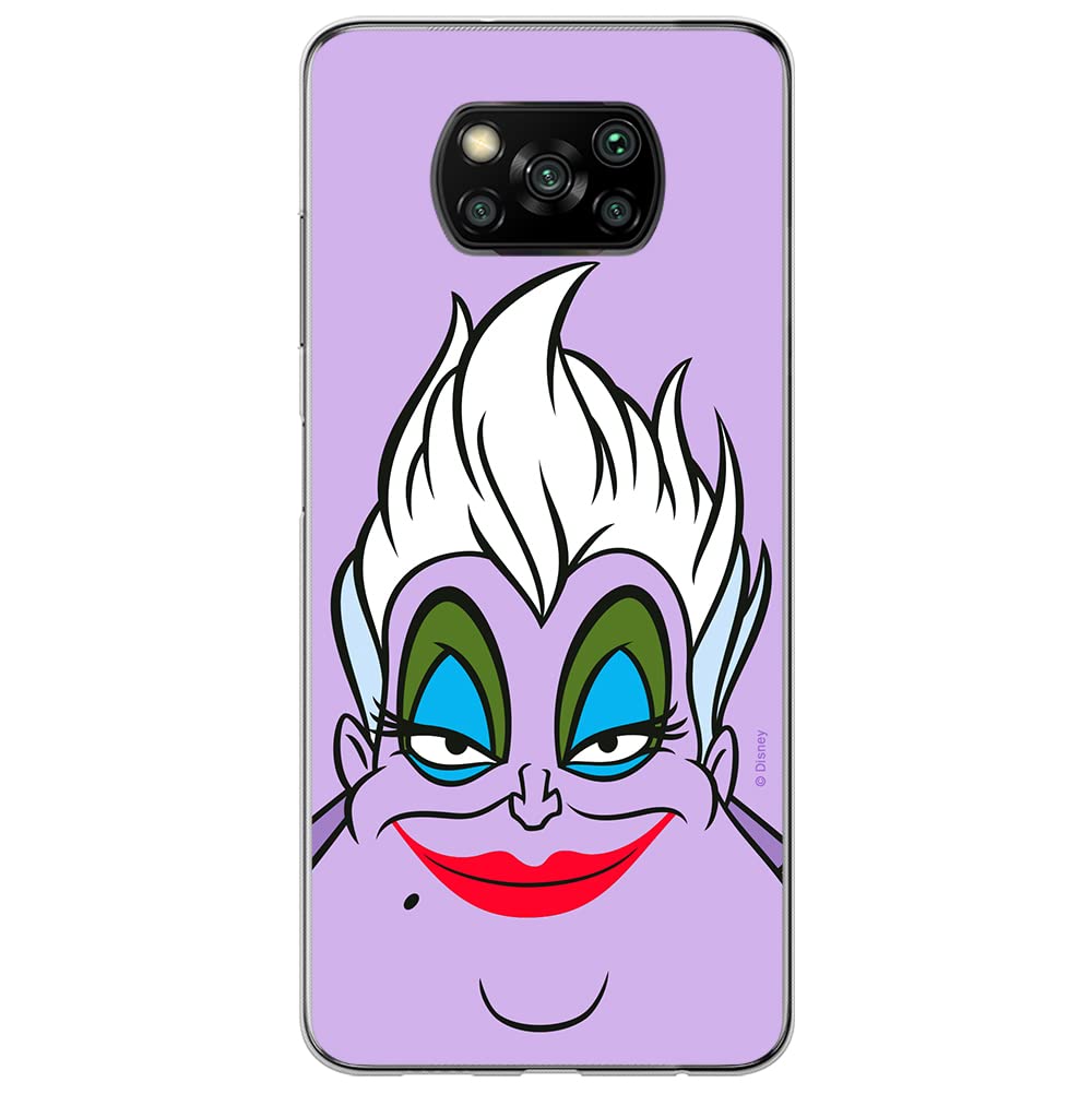 ERT GROUP mobile phone case for Xiaomi POCOPHONE X3 original and officially Licensed Disney pattern Ursula 002 optimally adapted to the shape of the mobile phone, case made of TPU