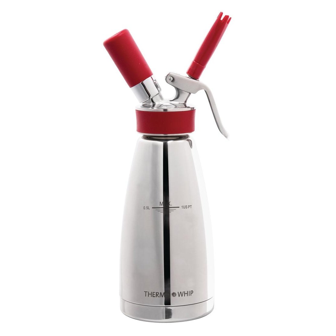 iSi Thermo Whipper 0.5L - Perfect for Warm espumas, Velvety sauces, Creamy soups, Chilled mousses, and Whipped toppings.2 Year Guarantee. Valid When Used with an iSi Charger.