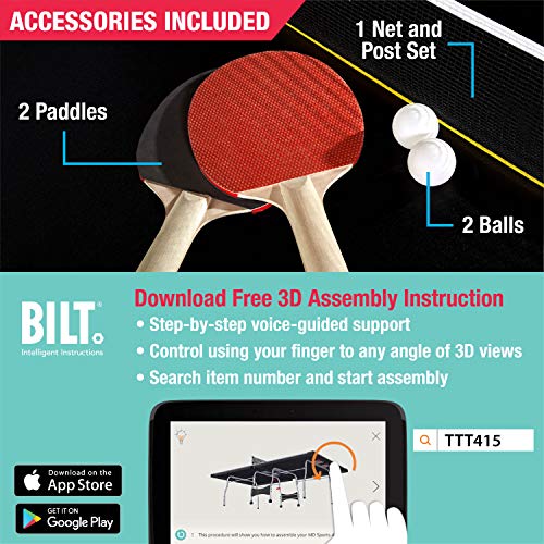 MD Sports Table Tennis Set Regulation Ping Pong Table with Net