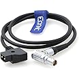 Eonvic D-Tap Male to 1B 6 pin Female Power Cord Power Cable for V Mount Anton Mount Battery Red Scarlet & Epic Camera 100CM (Right Angle 6pin)