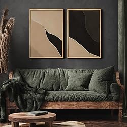 MUDECOR Framed Canvas Print Wall Art Set Black and