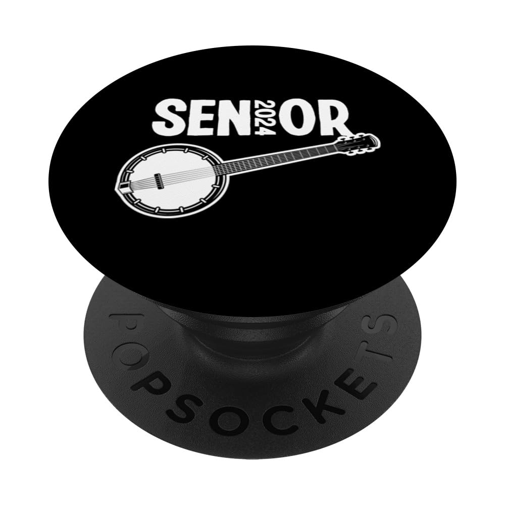 2024 Senior Banjo Player Band Class Marching Band Graduate PopSockets Swappable PopGrip