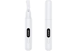 DOTPET Electric Eyebrow Trimmer for Women Men, Electric Painless Razors with Detailer Trimmer, Rechargeable Facial Hair Shaver Remover for Face Lips Armpit Leg Body (White)
