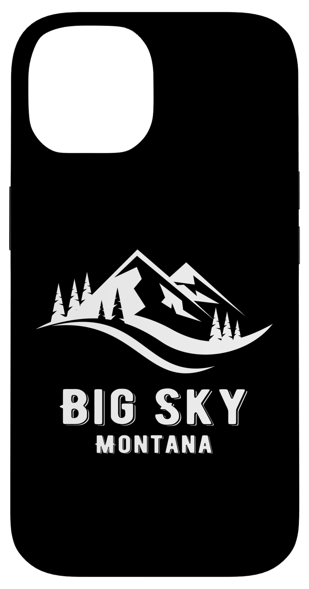 Big Sky Montana Mountains Souvenir Memorabilia Winter Vacay Case for iPhone 14