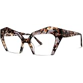 VOOGLAM Thick Oversized Cat Eye Blue Light Blocking Glasses, Fashion Eye Glasses Frame for Women Anti Eyestrain & UV Aeneas