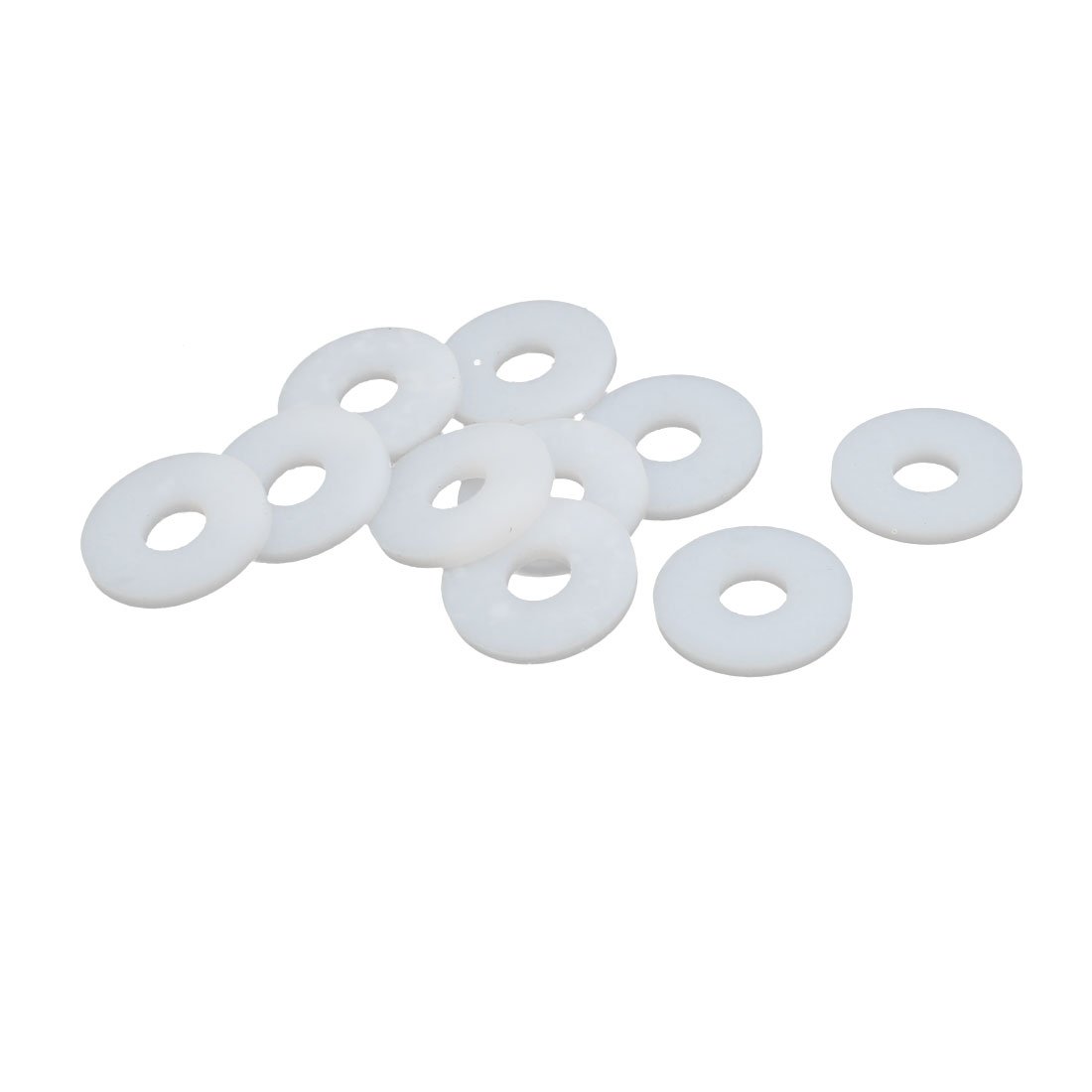 Sourcingmap 18mmx6mmx2mm PTFE Flat Washer Flange Gasket White 10pcs