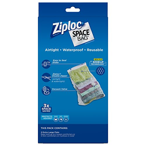Ziploc Space Bag Clothes Vacuum Sealer Storage Bags for Home and Closet