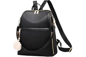 Backpack Purse for Women PU Leather Waterproof Casual Travel Cute Shoulder Bag for Ladies