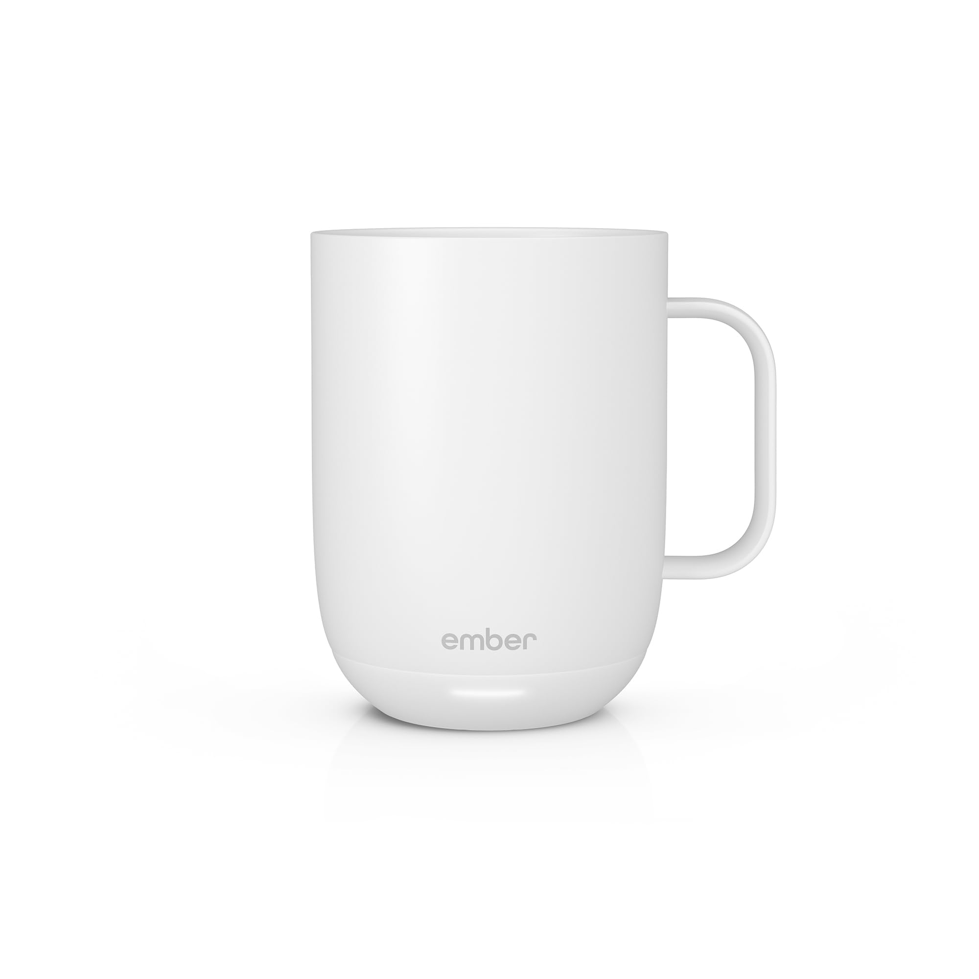 Ember Temperature Control Smart Mug 2-414 ml App-Controlled and Rechargeable Heated Coffee Mug with Intelligent LED Display, 80 Min Battery Life and Improved Design, White