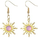 Boho Sun Crystal Earrings for Women Dainty Sun Dangle Earrings Boho Hippie Earrings Hippie Jewelry Accessories