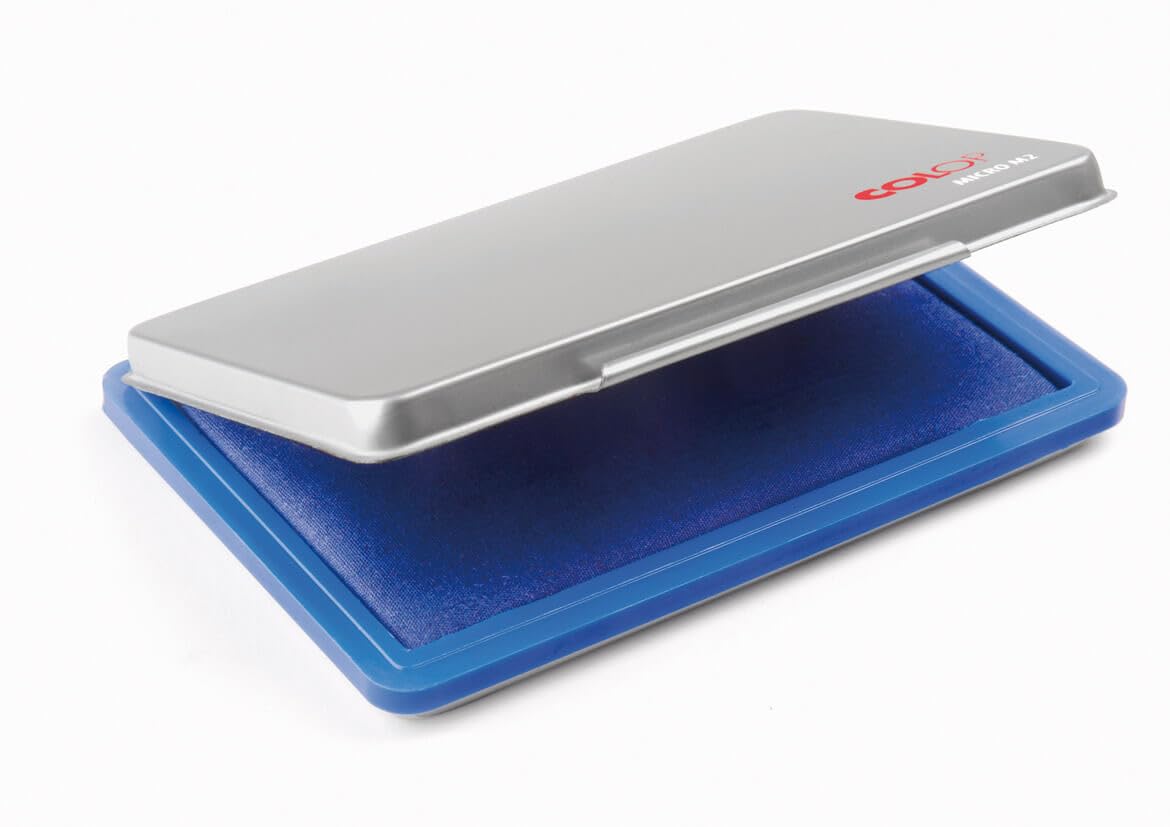 COLOP, 137868 Ink Pad AA8Micro M2 with Metal Casing 70 x 110 mm Blue