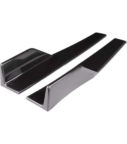 2024-2025 Mustang Rear Side Skirt Splitters - ABS Plastic Aerodynamic Winglets & Diffuser