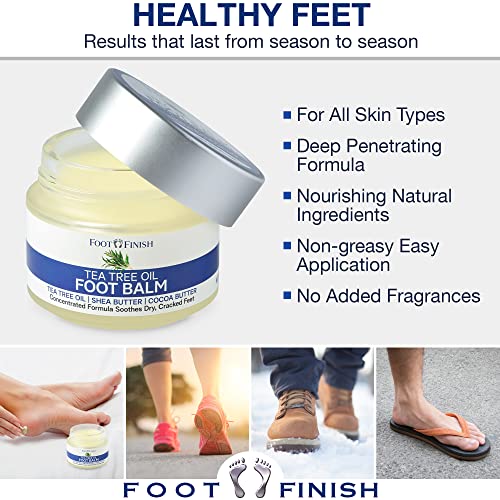 Foot Balm for Dry Cracked Feet by Foot Finish Tea Tree Oil Balm Foot