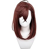 ZGNGLIZ Anime Wigs for Momo Ayase Cosplay Wig, Medium Length Women Brown Hair Wig for Halloween Anime DAN DA DAN Role Costume Party