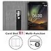 Simicoo Nokia 6.1 2018 Model Flip PU Leather Slim Fit case Card Holster Stand Magnetic Cover Clear Silicone TPU Full body Shockproof Pocket Thin Wallet Case for Nokia 6.1 2018 (Grey, Nokia 6.1)