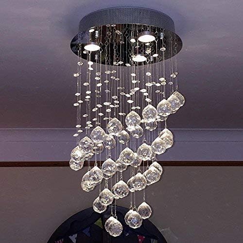 glighone lampara colgante cristal 3 gu10 led 50w lampara de techo luz moderna lampara de arana iluminacion contemporaneo elegante incluye bombillas