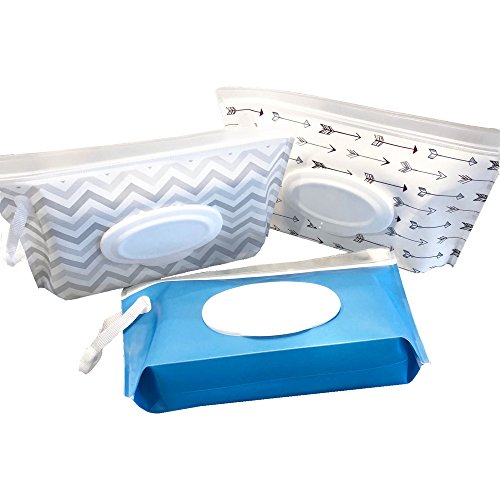 thumbnail image 2 of Wipes Dispenser 4 Pack Reusable Wipes Pouch Portable Refillable 2 of 12