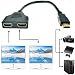 HDMI Splitter 1 in 2 Out - BellaBetty HDMI Splitter Adapter Cable Converter for HDTV/DVD Players/PS3/STB and Most LCD Projectors, Support Two TVs at The Same Time (Black) primary