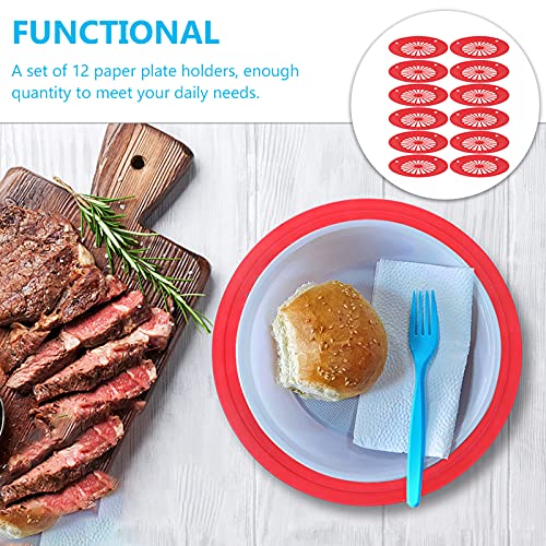 Sedmoon Paper Plate Holders 24 Pack 10" Heavy Duty Plastic Paper Plate