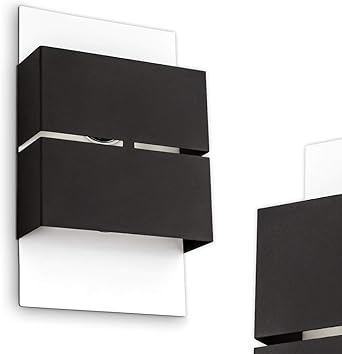 Led Aussenwandleuchte Tidan Wandlampe Aus Edelstahl In Schwarz Weiss 2 Flammige Aussenleuchte M 2 X 2 5 Watt 360 Lumen 3000 Kelvin Wandleuchte Mit Tollem Lichteffekt Fur Terrasse Hof Haustur Ip44 Amazon De Beleuchtung