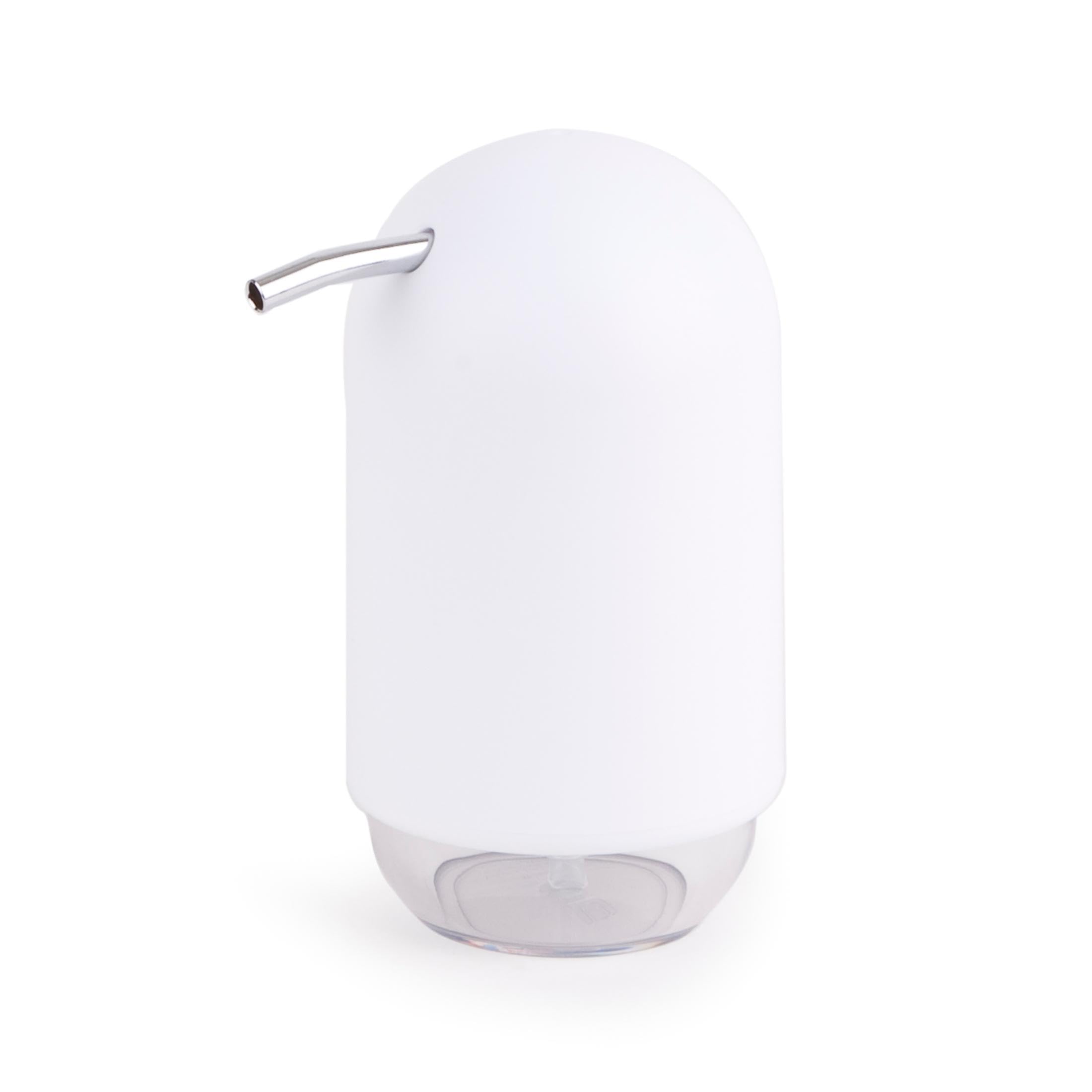 Umbra Touch Soap Dispenser Pump 13 oz (384 ml) Capacity for Liquid Soap or Hand Sanitizer, Easy to Refill, White