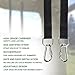 Tree Swing Hanging Straps Kit - Holds 2000 lbs, 5ft Long Straps with 2 Tree Protectors; 2 Safer Lock Snap Carabiner Hooks Perfect for Tree Swing; Hammocks, Perfect for Swings (4000 Lbs) (Black)
