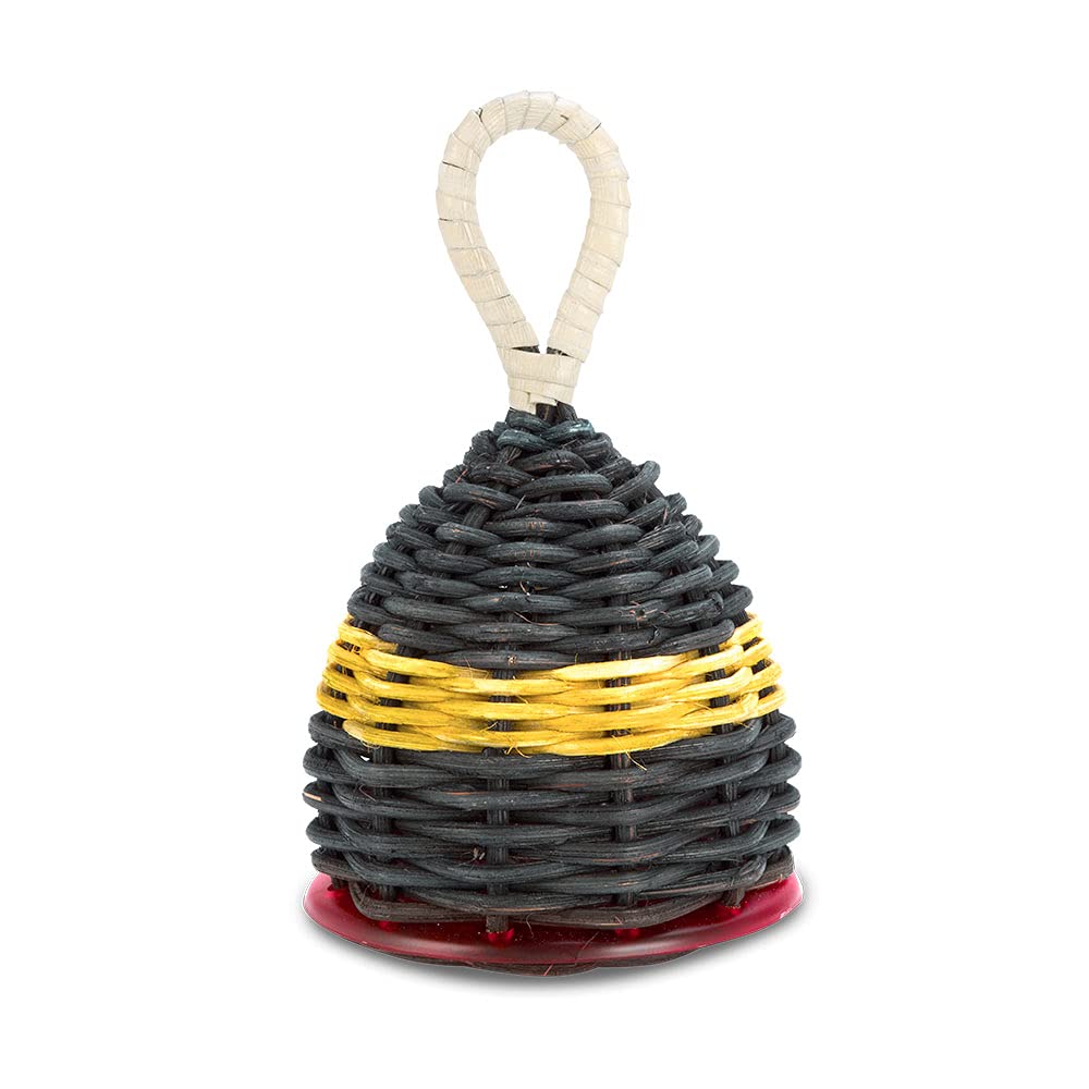 Caxixi Large Black - Yellow Band + Red Ends