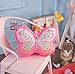 Brandream Kids Pillows Girls Butterfly Shaped Pillow Quilted Throw Pillow for Bed Couch Pink Sweet