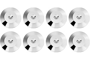CYSFETENA 8 Pcs 25 x 4mm Universal Copper Speaker Shock Base Pad Isolation Feet Mat Floor Disc (Silver)