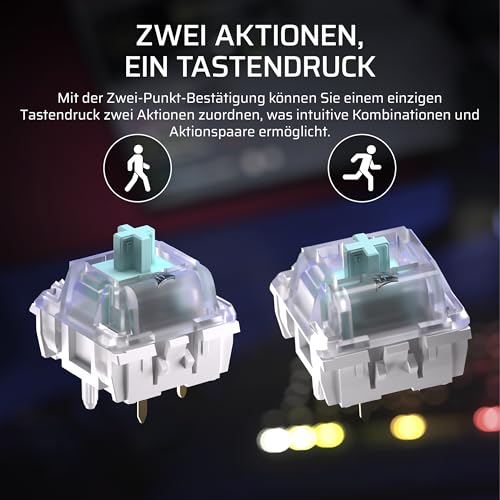 Corsair K70 PRO TKL RGB Mechanische Kabelgebundene Gaming-Tastatur – Geschmierte Hall-Effekt MGX Hyperdrive Einstellbare Schalter, Gleichzeitiger SOCD und Rapid Trigger, 8000Hz, QWERTZ – Schwarz 10