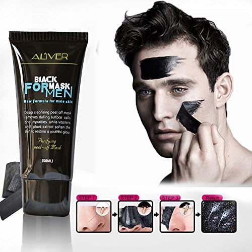 Aliver Blackhead Remover Black Mask,Cleaner Purifying Deep Cleansing Blackheads, Acne And A Deep Facial Cleansing Exfoliator for Men