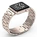 Apple Watch Band 38mm, Biaoge Stainless Steel Classic Metal Watch Strap Replacement for Apple Watch Series 3 Series 2 Series 1 (38mm Champagne Gold)