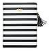 C.R. Gibson White and Black Striped Zipper Bee Leatherette Journal , 352 pgs.
