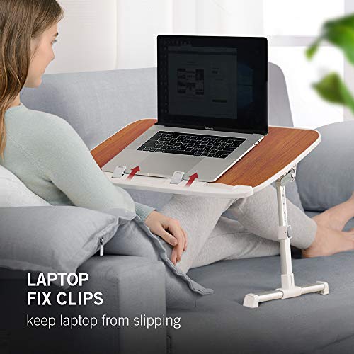 image for Laptop Table for Bed, TaoTronics Foldable Lap Desks, Bed Desk Height A